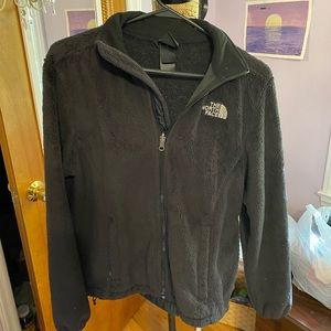 Black north face fleece jacket